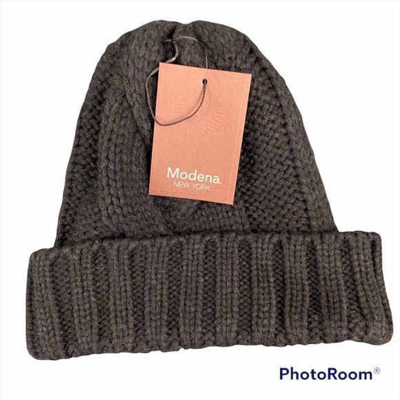 NWT MODENA Black Knit Winter‎ Toque - Picture 3 of 3